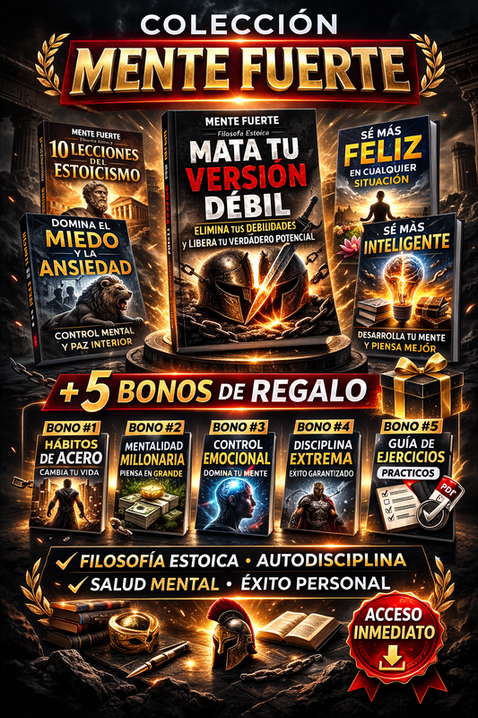 🧠 Mente Fuerte: El Método Estoico para Dominar Tu Mente y Transformar Tu Vida